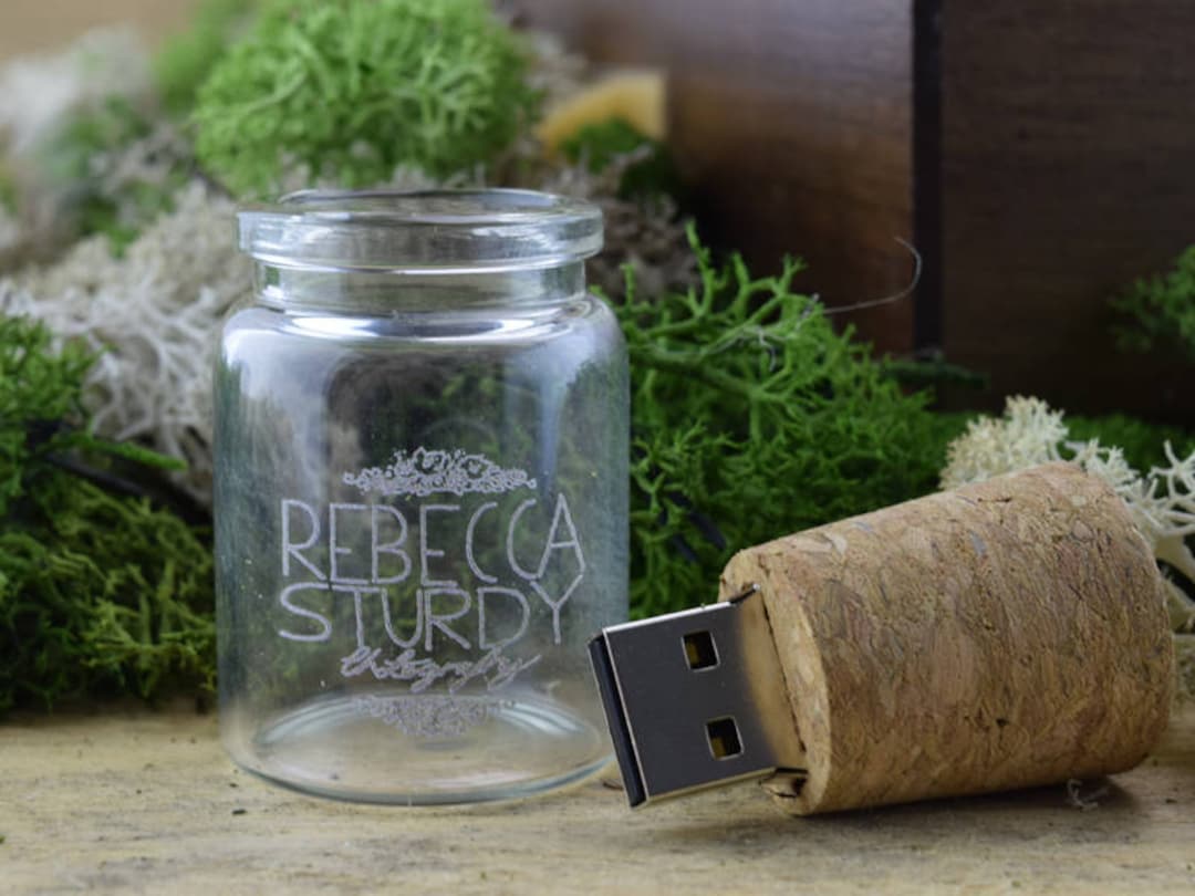 20 Personalised Glass Bottle USB Stick | Custom Branded for You! | 8GB ...