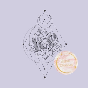 Sailor moon silver crystal, anime, inspired geometric shaped tattoo with crescent moon. One of a kind. 1 unique download