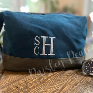 Personalized Men's Toiletry Bags| Men's Dopp Bag| Men's Overnight Bag| Groomsmen Gift Bag