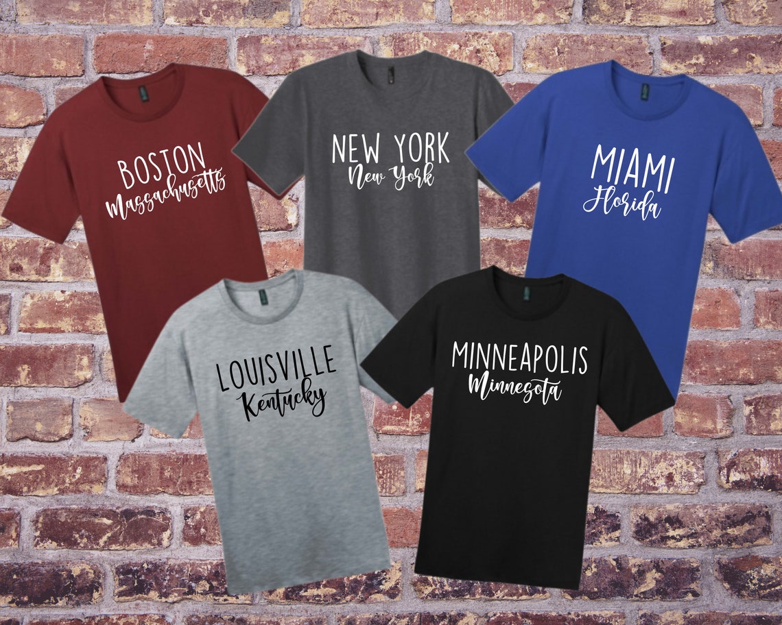 Custom City and State Shirt - Etsy
