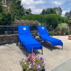 Monogrammed Towel for Lounge Chair