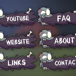 17x Twitch Panels! - Zombie Shelter - Stream Panels for Twitch - Zombie Twitch Panels