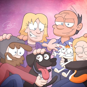 Super Cute Family Portrait Caricature! - 6 Characters - Family Cartoon Portrait - Digital Custom Portrait