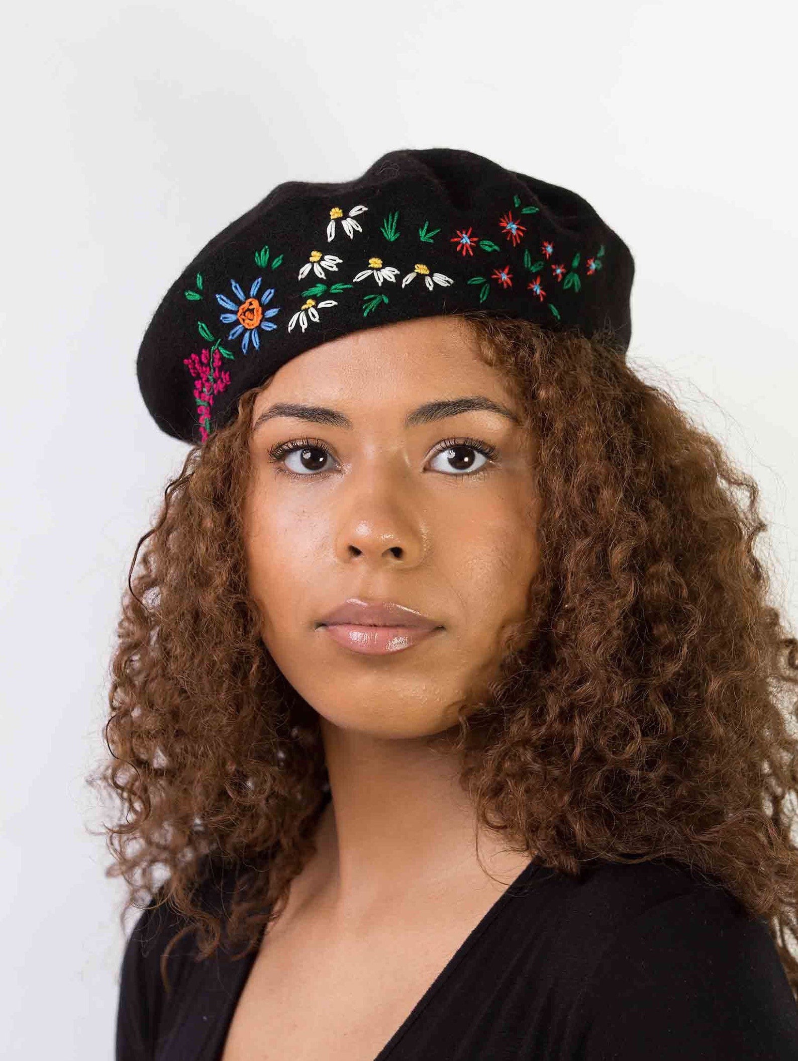 Grey Beretunique Hand Embroidered Beret Grey French Wool Etsy UK