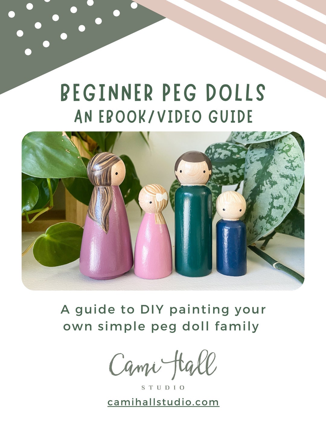 DIY Peg Doll Family Painting Guide: Beginner Ebook & Video (digital ...