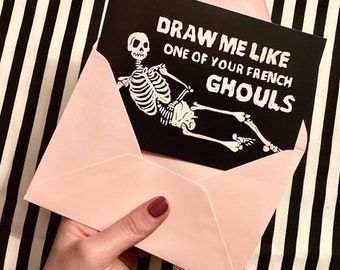 Sassy Skeleton Greeting Card A6