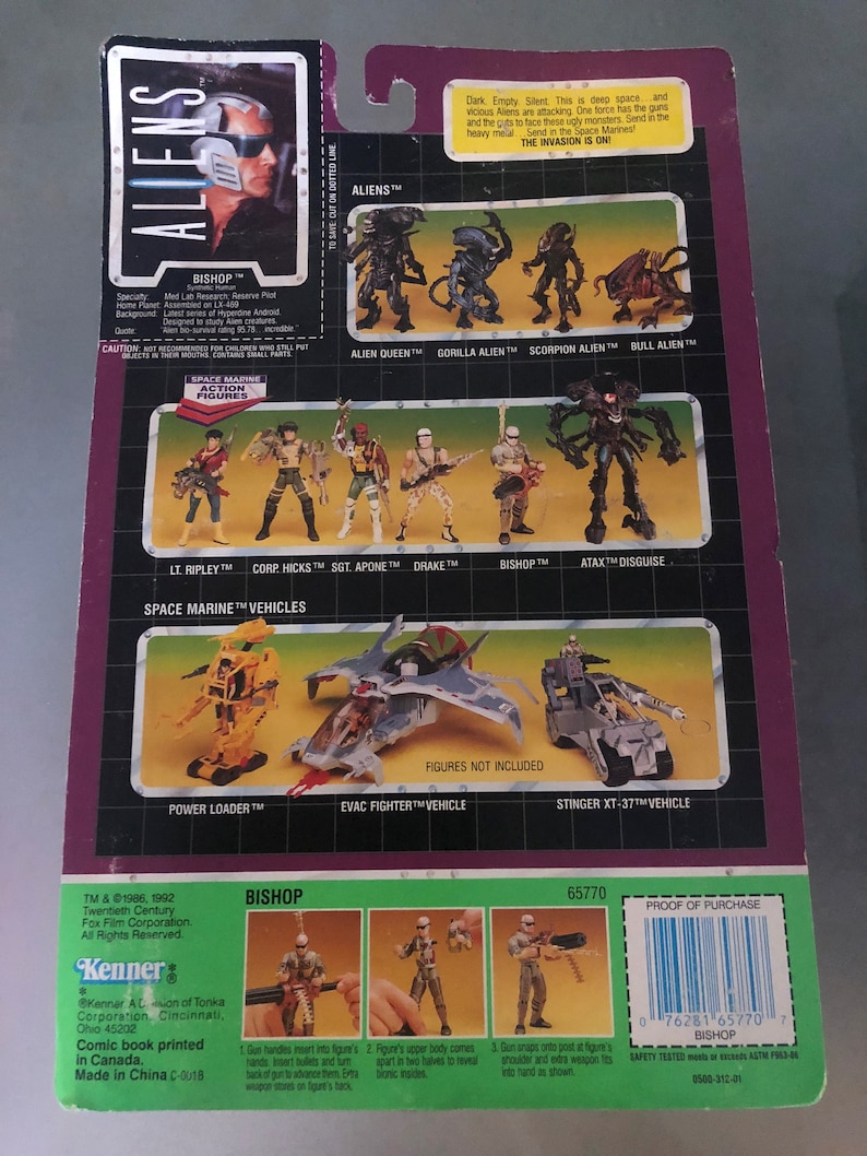 1992 Aliens Space Marine Bishop Android Action Figure Kenner Premium Collector Series Hasbro