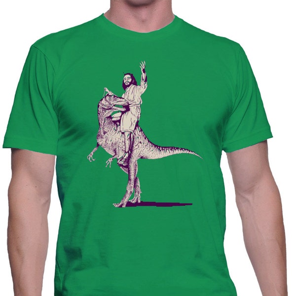 Jesus Lizard T-Shirt Jesus Shirt Lizard Shirt Dinosaur Shirt Chruch Shirt Religious T-Shirt Velociraptor Shirt T-Rex Shirt Raptor T-Shirt