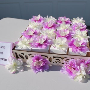 Customizable floral favor boxes, wedding/baby/bridal shower/party favors, elegant favors, 1 box