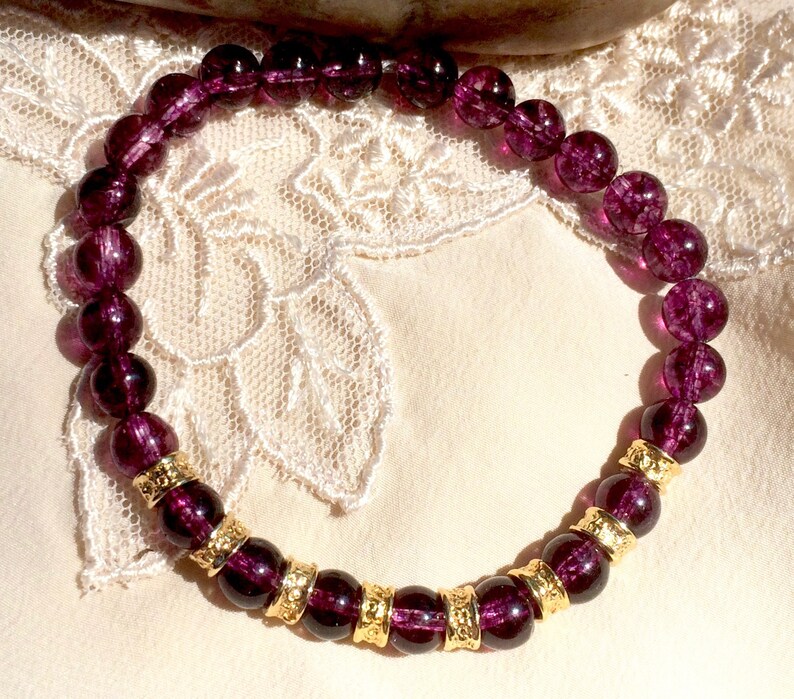 Crackled Tourmaline Beaded Bracelet with Beautiful Gold Filled Etsy