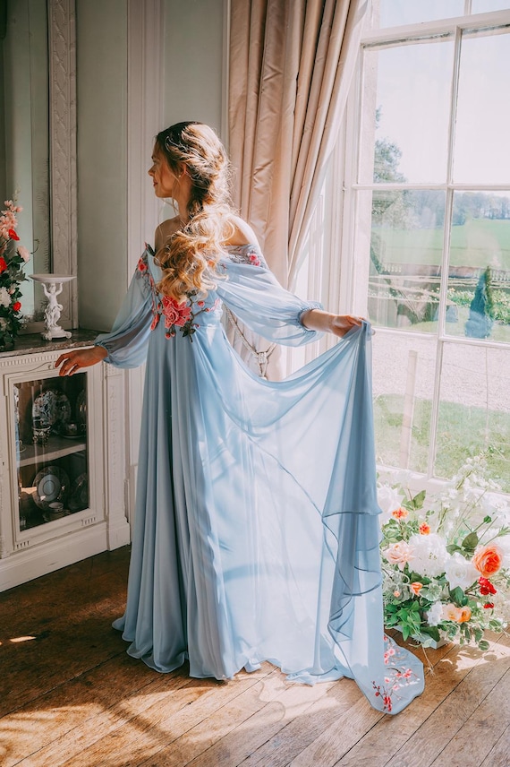 long sage green bridesmaid dresses Flattering A-Line Maxi Chiffon Sage Green Plus Size Bridesmaid Elegance COCOMELODY CB0732, Lake Blue main image 0