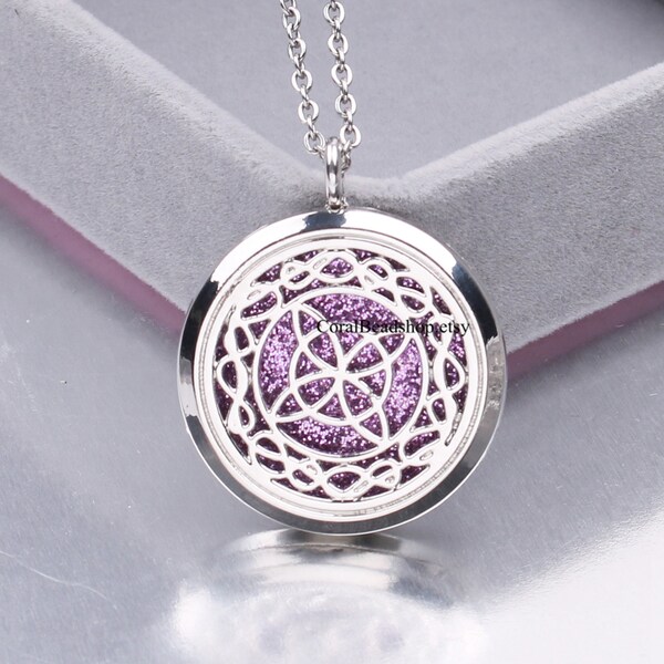 2pcs Magnetic Stainless Steel Color Flower Cage Locket Pendant for Aroma Perfume Fragrance Essential Oil Diffuser Necklace Making-AL0441