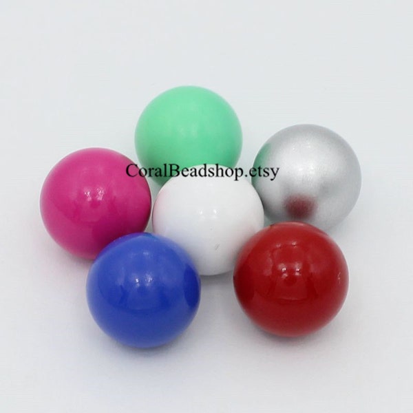 x0278- Mixed Color 6pcs 16mm Round Chime Ball, Harmony Ball, Mexican Musical Bola Ball, Angel Caller Balls for Pregnancy Mom