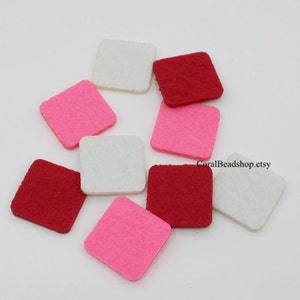 10pcs Square Locket Pad Essential Oil Diffuser Necklace Replacement Pads fit lockets, thickness 3mm,good quality
