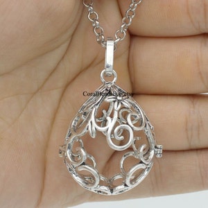 X0142-1 pièces pendentif diffuseur médaillon fait main en forme de goutte d&#39;eau creuse pour la fabrication de colliers d&#39;arômes d&#39;huiles essentielles de parfum