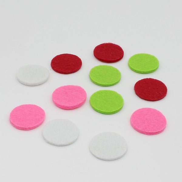 10pcs Round Locket Felt Pad Essential Oil Diffuser Necklace Replacement Pads fit lockets, thickness 3mm