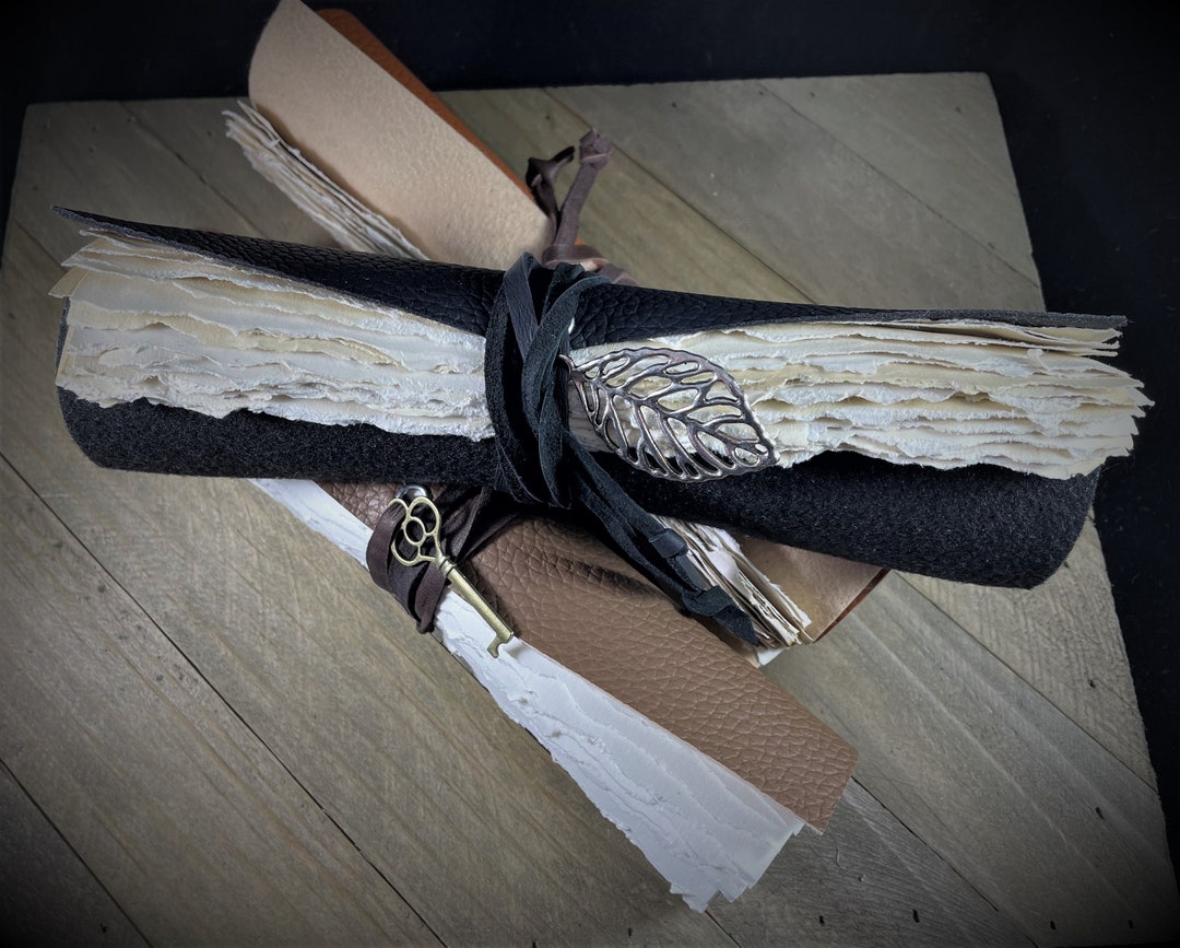 Vintage Scroll Journal Handmade Journal Faux Leather Journal Travel ...