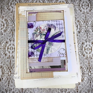 Junk Journal Bundle - Handmade Vintage Junk Journal Flip Book- Junk Journal- -