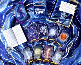 Set de tarots La Constellation - Jeu de tarots et nappes d'autel - Jeu de nappes de tarots et nappes de tarot cartes de tarot