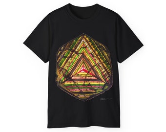 22. Quad-Color Green Pink Brown Yellow Liddicoatite Tourmaline Unisex Ultra Cotton Tee