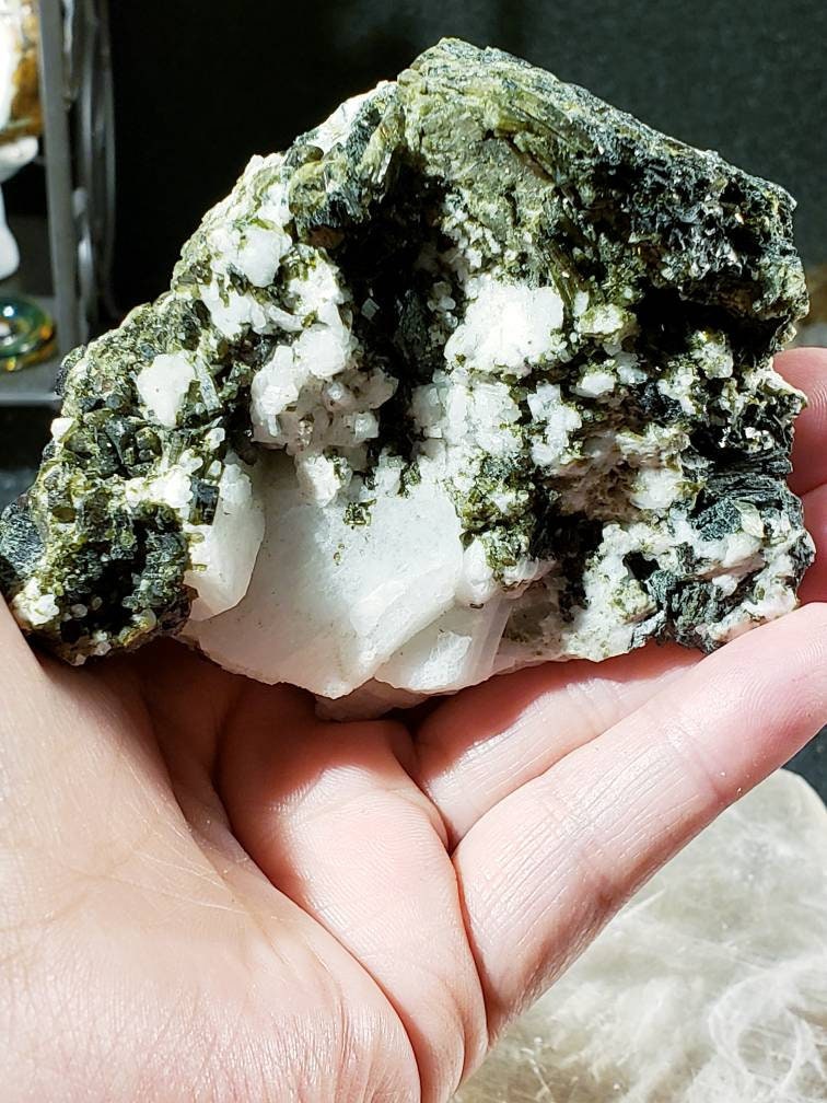 Epidote on Albite #2 From Pakistan - Etsy