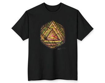 22Tall. Quad-Color Green Pink Brown Yellow Liddicoatite Tourmaline Unisex Ultra Cotton Tee