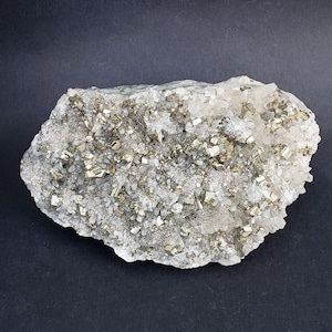 Pyrite on Quartz 169.1g 8.5x5x3.2cm