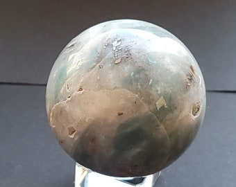 Blue Calcite Pyrite Sphere 179g 50mm