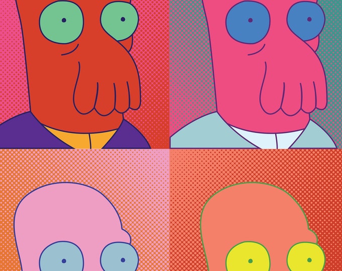 Zoidberg Pop Art Poster Print Futurama Andy Warhol Poster - Etsy