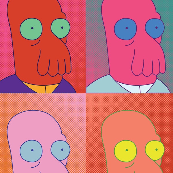 Zoidberg Pop Art Poster Print Futurama Andy Warhol Poster