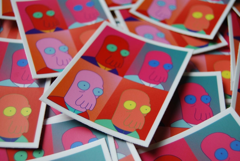 Zoidberg Pop Art Die Cut Andy Warhol Art Sticker - Etsy