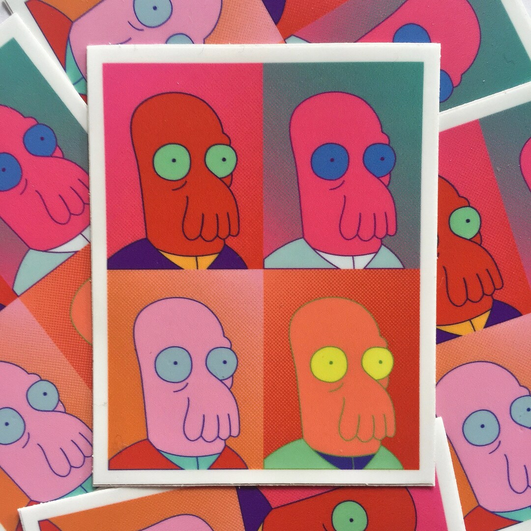 Zoidberg Pop Art Die Cut Andy Warhol Art Sticker - Etsy