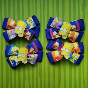 Dog Grooming Hair or Collar Bow (The Simpsons Ribbon)