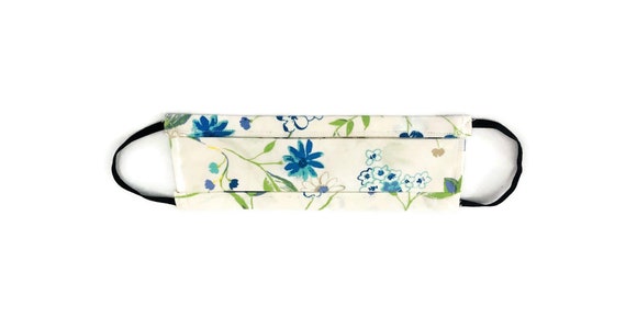 White w/ Flowers Mask