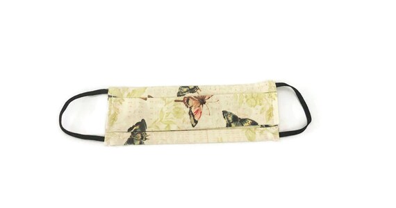 Beige w/ Butterflies Mask