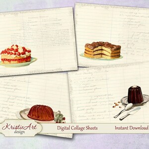 Time for something sweet, C239, Cooking Collage Sheet