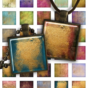 Digital Collage Sheets Golden Texture - 1 inch square size image for pendants glass cabochons charms resin digital image magnet