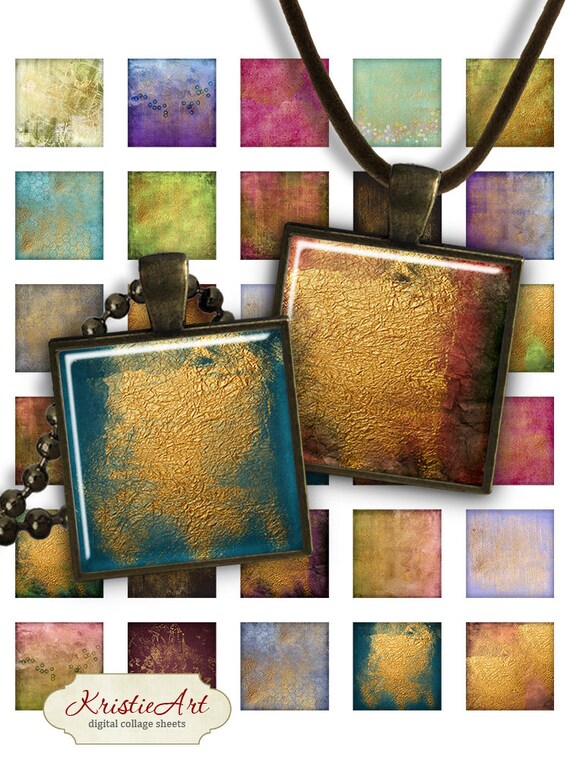 Digital Collage Sheets Golden Texture Inch Square Size Image