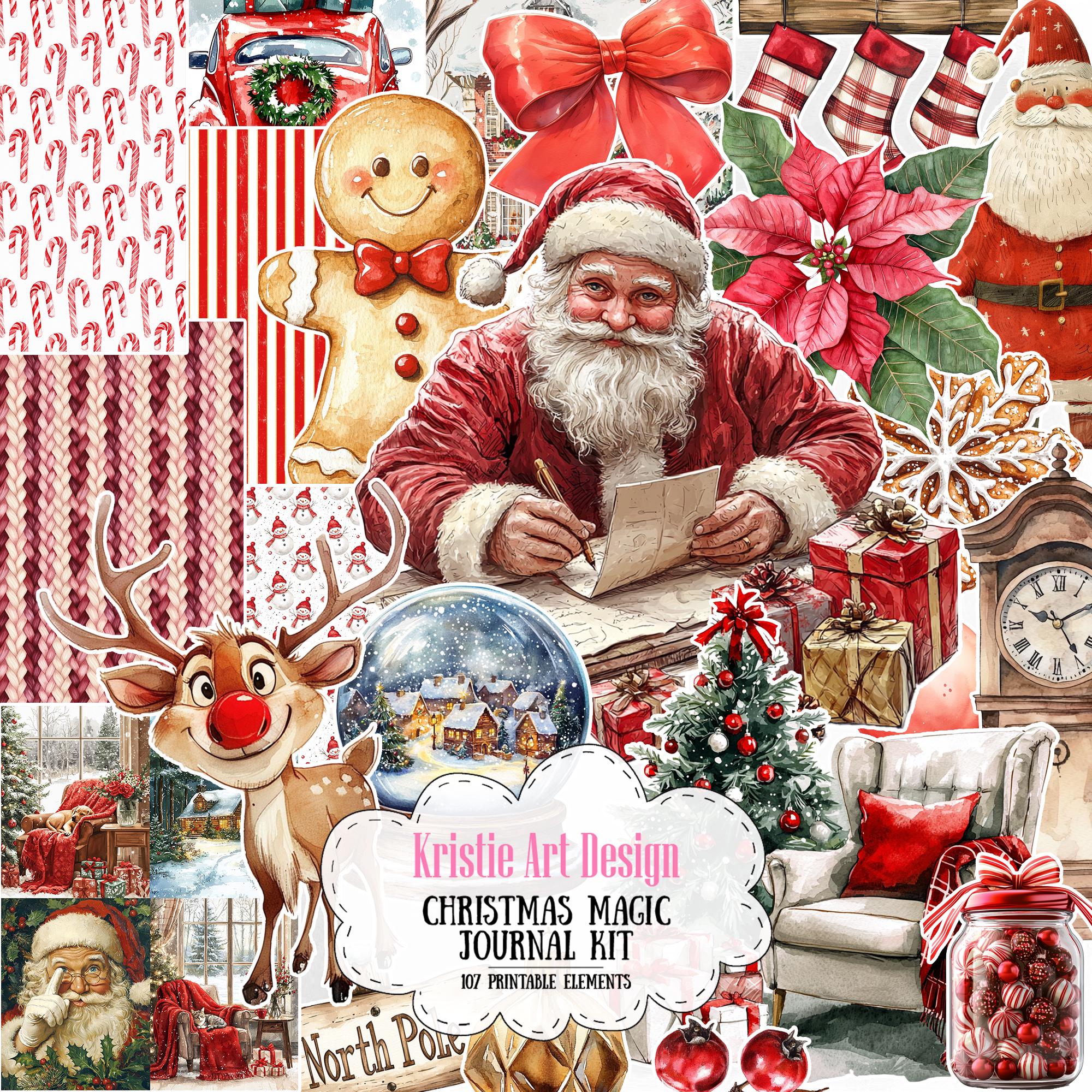 Christmas Magic Junk Journal Kit - Festive Ephemera, Vintage Holiday ...