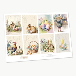 Joyful Easter Time Digital Collage Sheets for Scrapbooking and Crafts ...