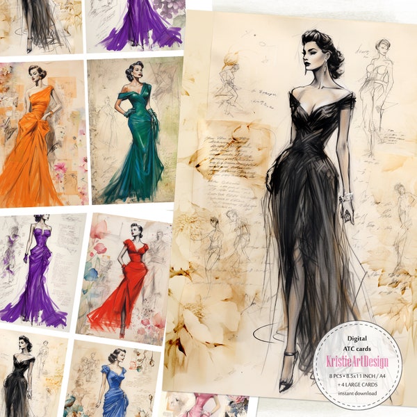 Fashion Queens: ATC Digital Collection & Large cards, C297