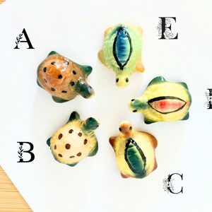 5 pcs Miniature Turtle Figurines, Terrarium, Fairy Garden, Art Supply