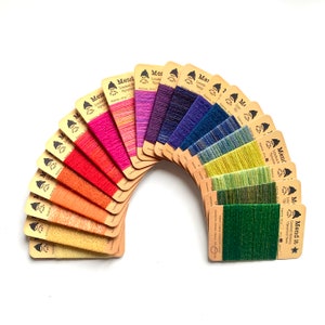 Wool mending yarn, 20 rainbow, re-made, upcycled, hand dyed, assorted colours & fibres, repurposed clothing, zero waste, visible mending