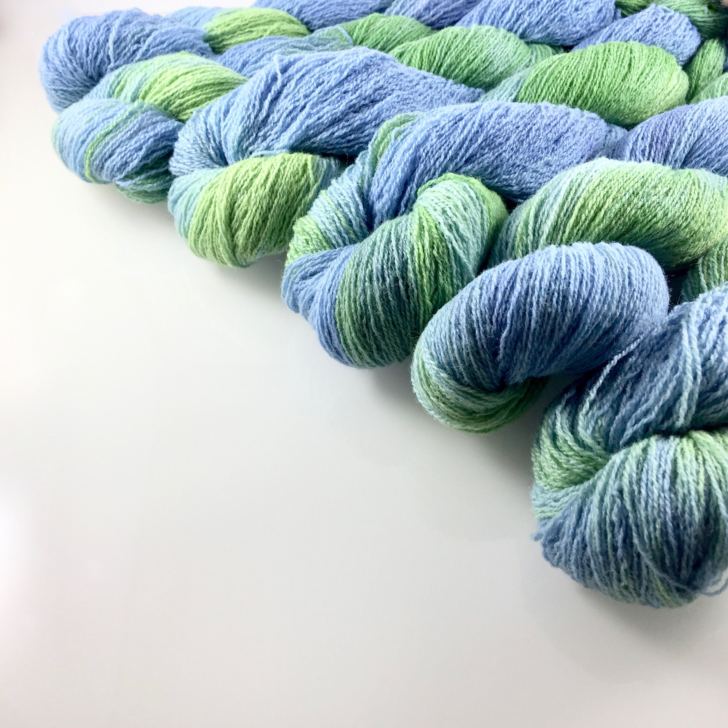 Upcycled yarn hand dyed yarn recycled repurposed light Etsy