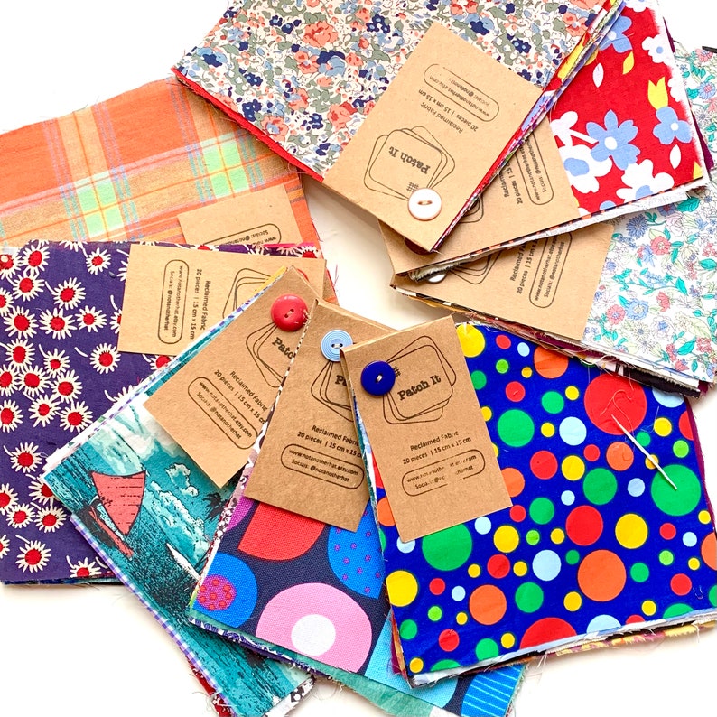 Patchit Patch It, for Clothing Repair, 20 Patches, 15 Cm X 15 Cm, Salvaged ...