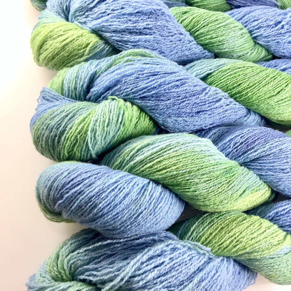 Upcycled yarn hand dyed yarn recycled repurposed light Etsy