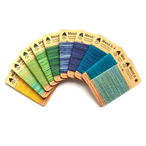 Wool mending yarn, Great Barrier Reef, 10-set, re-made, upcycled, assorted fibres, visible mending, limited release, Australian series