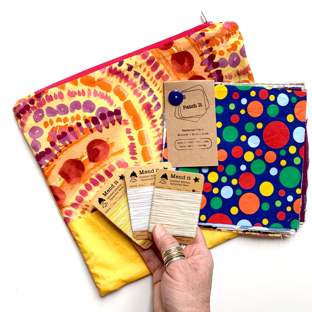 Patchit Patch It Kit, for Clothing Repair, 20 Cotton Patches, Cotton Thread ...