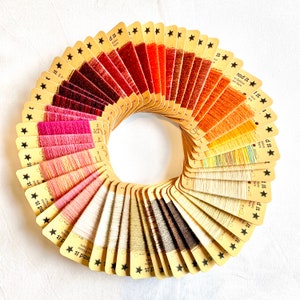 Wool mending yarn, 50 warm colours, re-made, upcycled, hand dyed, assorted colours & fibres, repurposed clothing, visible mending, eco