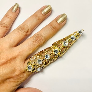 Bague de protection, bague complète, protège-ongles en métal, protège-doigts en métal, protège-ongles, protège-doigts, protège-doigts, réglable.
